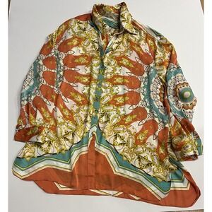 Vipavadee Blouse 3/4 Cuffed Sleeve Lightweight  XL‎ Beachy Cottagecore Boho